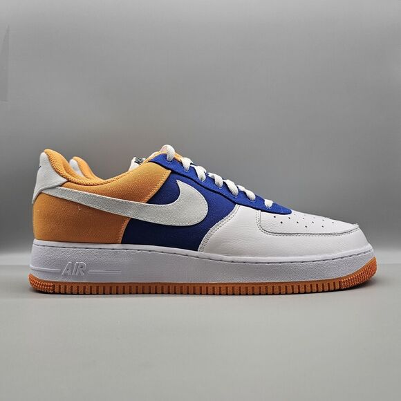 Nike Air Force 1 White Royal Blue Orange Knicks Mets Sneakers Size 13 DZ3637-900